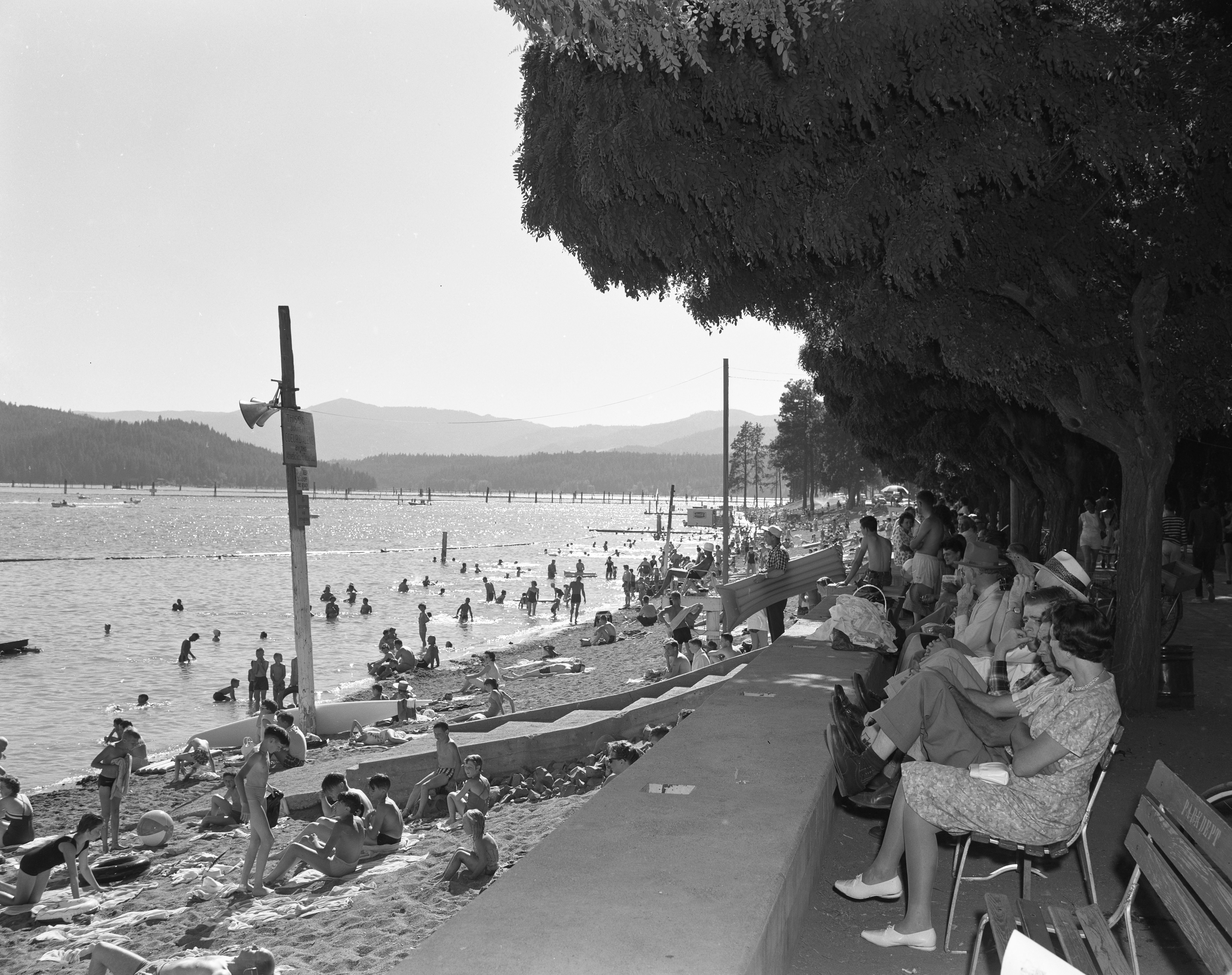 View of the Lake Coeur D’Alene shore on the day of the picnic.
