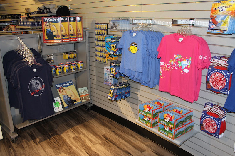 T-Shirts Hanging in the Museum Store